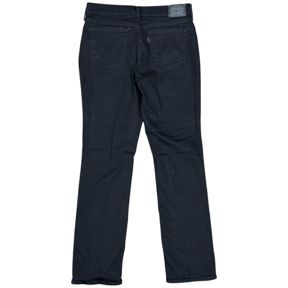 EUC Women's LEVI'S 505 Straight Leg Jeans Stretch Black | Size 8/29 - Picture 3 of 8